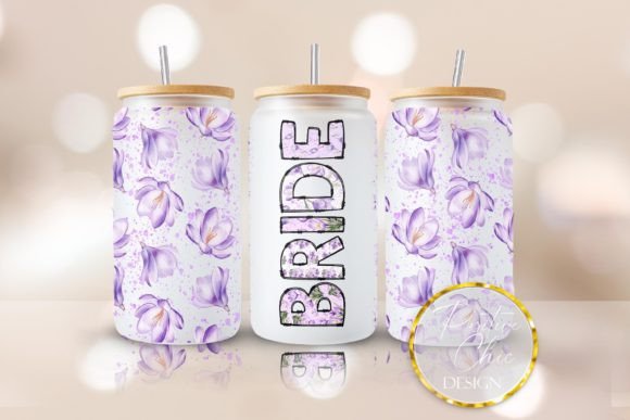 Bride Libbey Glass Can Wrap UVDTF PNG Design