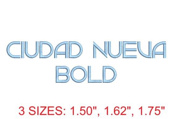 Ciudad Nueva Bold Embroidery Font Guide
