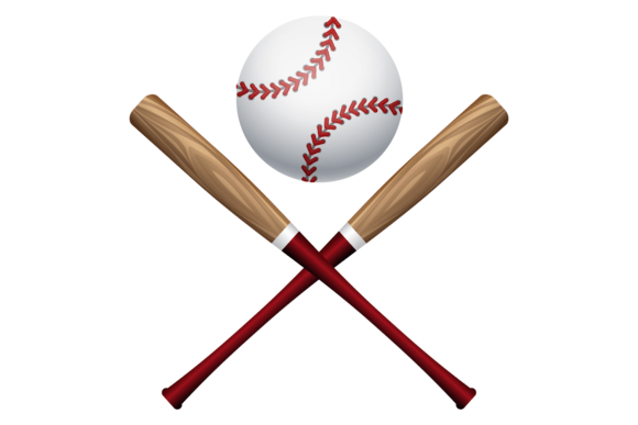 Crossed Bats and Baseball Ball: Realistic Visual Assets for Strategic Sports Branding