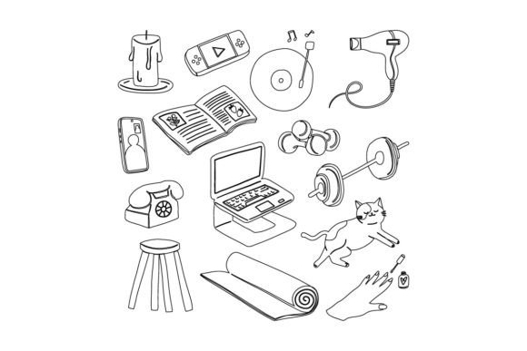 Evaluating Lined Hobby and Lifestyle Hand Drawn Assets for Modern Design