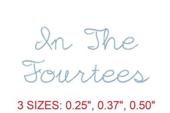 In the Fourtees Embroidery Font: Blending Vintage Charm with Modern Precision