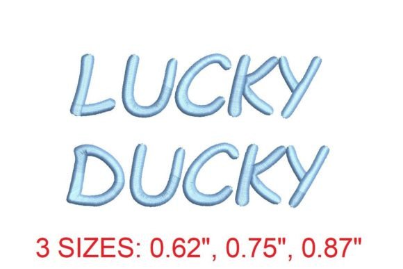 Lucky Ducky Font: Integrating Whimsical Typography into Machine Embroidery Workflows