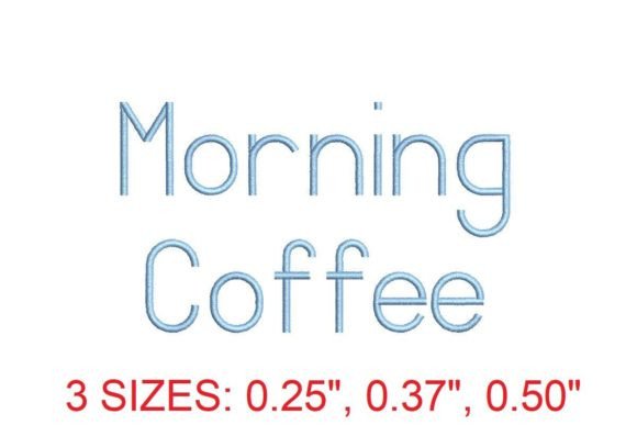 Morning Coffee Embroidery Font: Elegant Stitching