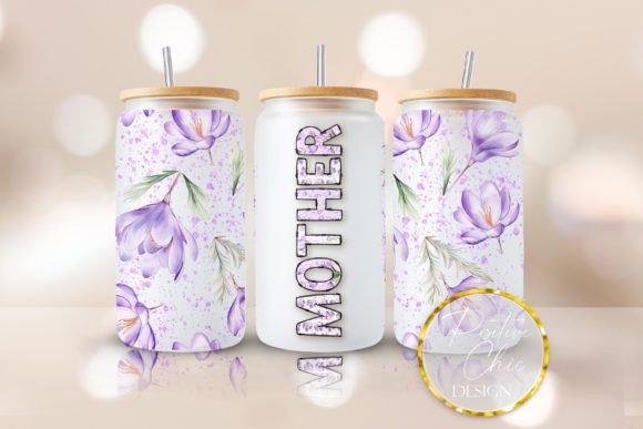 Mothers Day Mother Libbey Glass Wrap PNG: Integrating UVDTF Designs into Your Production Workflow