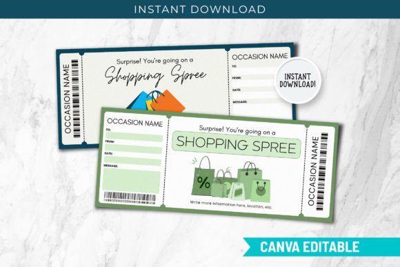 Printable Shopping Trip Voucher Canva: BP-144 Guide