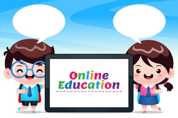Students Holding Phone Tablet Education Graphics
