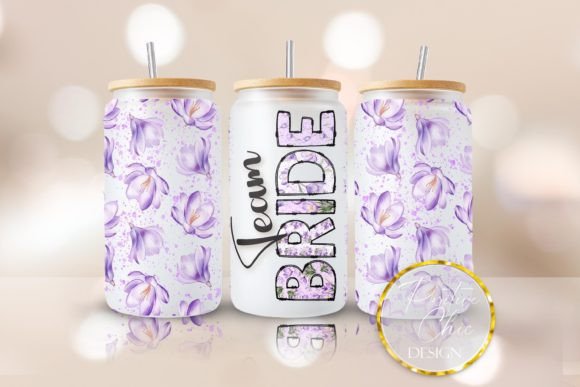 Team Bride Libbey Glass Can Wrap UVDTF Design Guide